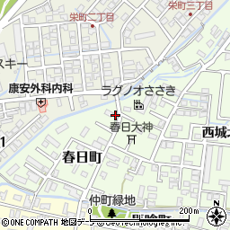青森県弘前市春日町64-1周辺の地図