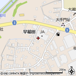 青森県弘前市五代早稲田530-1周辺の地図