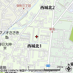 〒036-8065 青森県弘前市西城北の地図