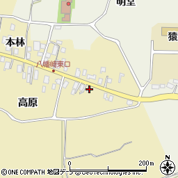 青森県平川市八幡崎高原43-4周辺の地図