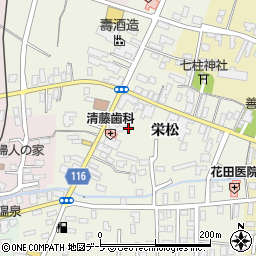 青森県平川市尾上栄松周辺の地図