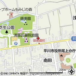 青森県平川市猿賀浅井22-1周辺の地図