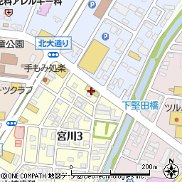 青森県弘前市宮川3丁目4-3周辺の地図