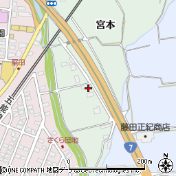 青森県弘前市撫牛子宮本周辺の地図