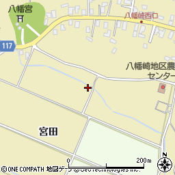 青森県平川市八幡崎（宮田）周辺の地図