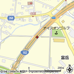 青森県平川市日沼（富岳）周辺の地図