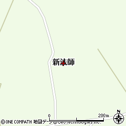 青森県弘前市新法師周辺の地図