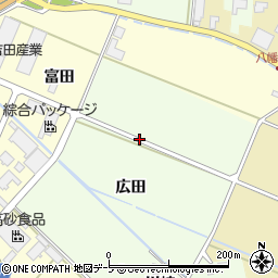 青森県平川市西野曽江広田周辺の地図