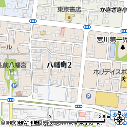 青森県弘前市八幡町周辺の地図