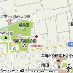 青森県平川市猿賀浅井34周辺の地図