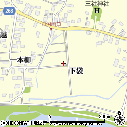 青森県平川市日沼（下袋）周辺の地図