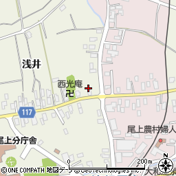 青森県平川市猿賀浅井1周辺の地図
