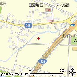青森県平川市日沼周辺の地図