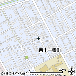 青森県十和田市西十一番町32-9周辺の地図