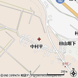 青森県黒石市下山形中村平34周辺の地図