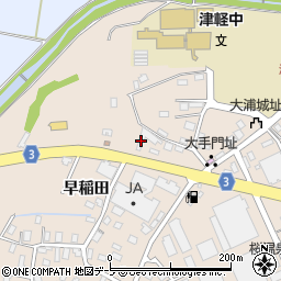 青森県弘前市五代早稲田周辺の地図