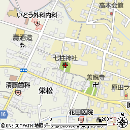 七柱神社周辺の地図