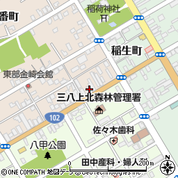 青森県十和田市西一番町17-14周辺の地図