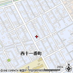 青森県十和田市西十一番町17-12周辺の地図