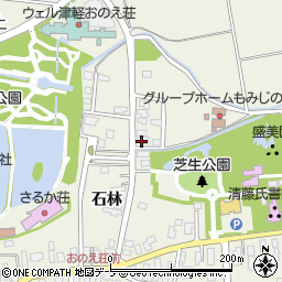 青森県平川市猿賀石林52周辺の地図