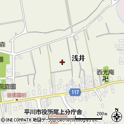 青森県平川市猿賀（浅井）周辺の地図