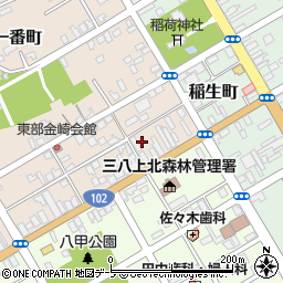 青森県十和田市西一番町17-15周辺の地図