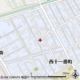 青森県十和田市西十一番町32-20周辺の地図