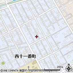 青森県十和田市西十一番町13-11周辺の地図