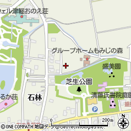 青森県平川市猿賀石林45-19周辺の地図