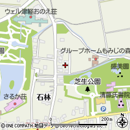 青森県平川市猿賀石林45-21周辺の地図