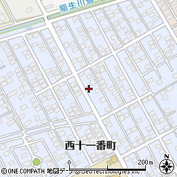 青森県十和田市西十一番町17-25周辺の地図