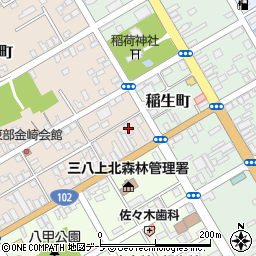 青森県十和田市西一番町17-8周辺の地図