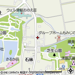 青森県平川市猿賀石林54周辺の地図