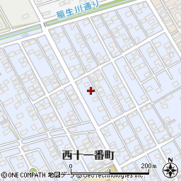 青森県十和田市西十一番町17-5周辺の地図