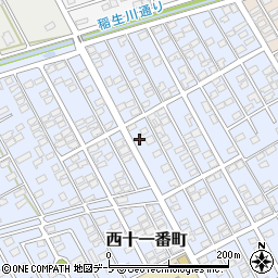 青森県十和田市西十一番町17-27周辺の地図