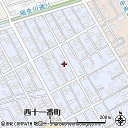 青森県十和田市西十一番町9周辺の地図