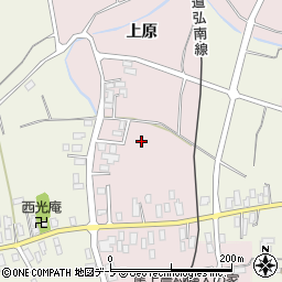 青森県平川市原周辺の地図