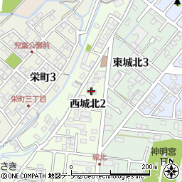 デイサービス バンドー弘前城北周辺の地図