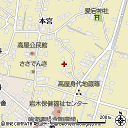 青森県弘前市高屋周辺の地図