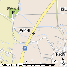 青森県平川市李平（西和田）周辺の地図