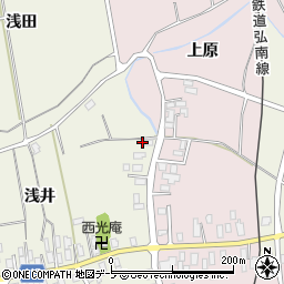 青森県平川市猿賀浅井90周辺の地図