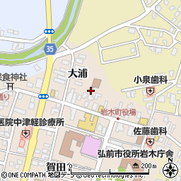 青森県弘前市賀田周辺の地図