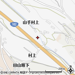 青森県黒石市花巻山手村上21周辺の地図