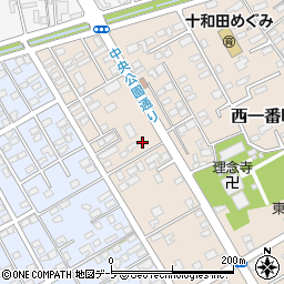 青森県十和田市西一番町13-16周辺の地図