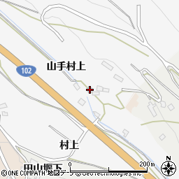 青森県黒石市花巻山手村上43周辺の地図