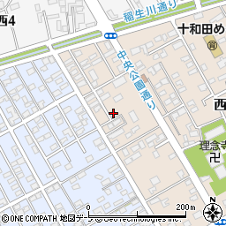 青森県十和田市西一番町13-25周辺の地図