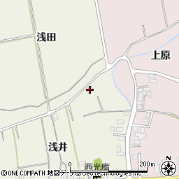 青森県平川市猿賀浅井84周辺の地図