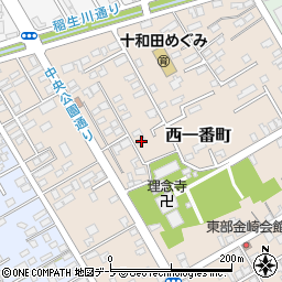 青森県十和田市西一番町8-25周辺の地図