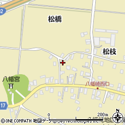 青森県平川市八幡崎松枝16周辺の地図
