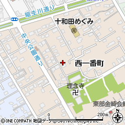 青森県十和田市西一番町8-26周辺の地図